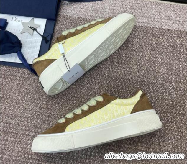 Purchase Travis x Dior B33 Low-top Sneakers in Oblique Jacquard and Suede Yellow/Brown 0220086