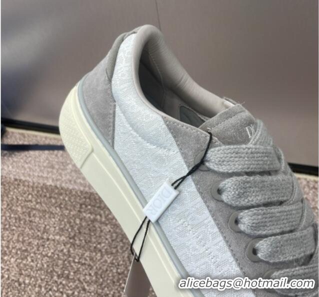 Luxury Travis x Dior B33 Low-top Sneakers in Oblique Jacquard and Suede Grey 0220087