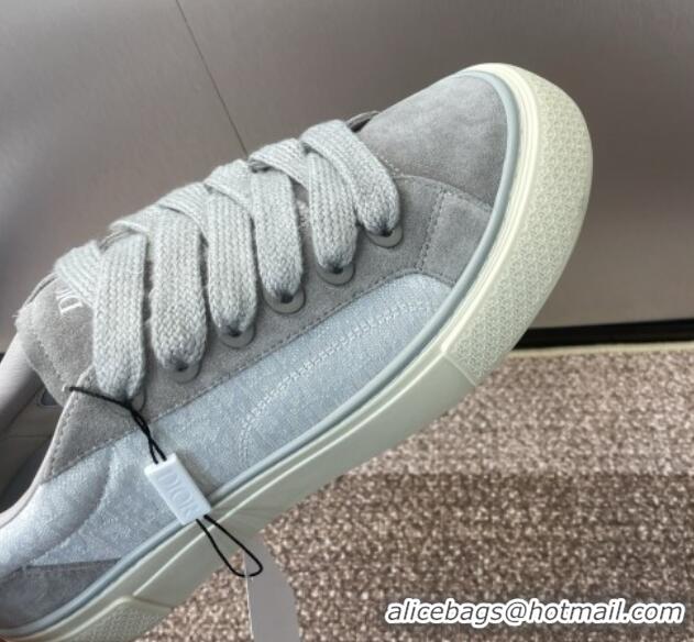 Luxury Travis x Dior B33 Low-top Sneakers in Oblique Jacquard and Suede Grey 0220087