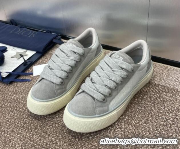 Luxury Travis x Dior B33 Low-top Sneakers in Oblique Jacquard and Suede Grey 0220087