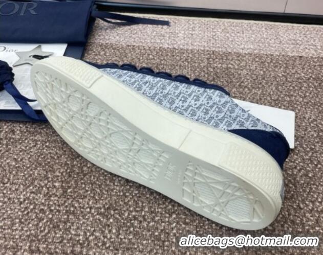 Good Quality Travis x Dior B33 Low-top Sneakers in Oblique Jacquard and Suede Navy Blue 0220088