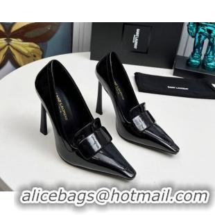 Good Quality Saint Laurent D'ORSAY High Heel Pumps 11cm in Patent Leather Black 1226094