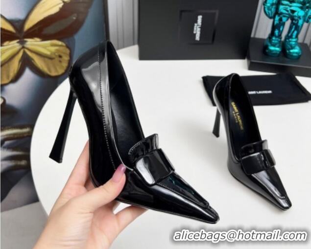 Good Quality Saint Laurent D'ORSAY High Heel Pumps 11cm in Patent Leather Black 1226094