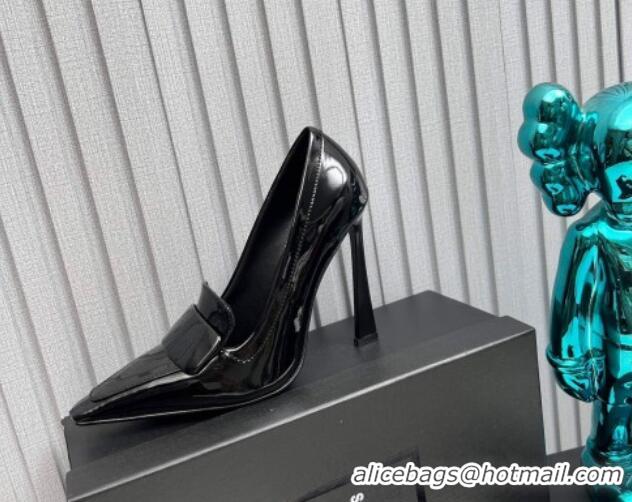 Good Quality Saint Laurent D'ORSAY High Heel Pumps 11cm in Patent Leather Black 1226094