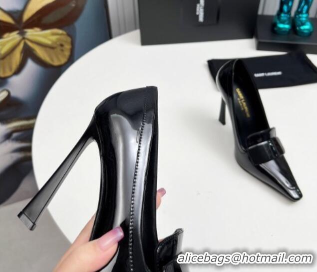 Good Quality Saint Laurent D'ORSAY High Heel Pumps 11cm in Patent Leather Black 1226094