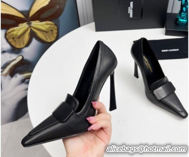 Perfect Saint Laurent D'ORSAY High Heel Pumps 11cm in Calfskin Leather Black 1226096