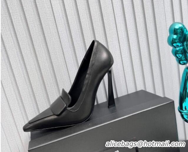 Perfect Saint Laurent D'ORSAY High Heel Pumps 11cm in Calfskin Leather Black 1226096