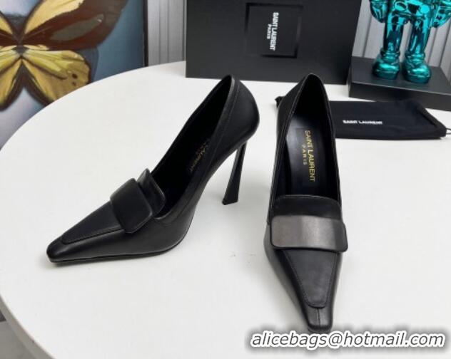 Perfect Saint Laurent D'ORSAY High Heel Pumps 11cm in Calfskin Leather Black 1226096