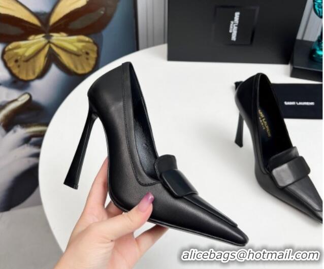 Perfect Saint Laurent D'ORSAY High Heel Pumps 11cm in Calfskin Leather Black 1226096