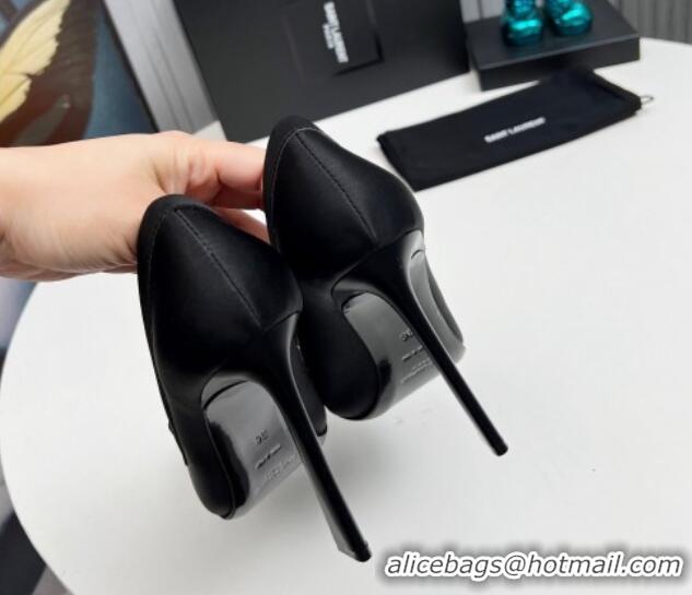 Purchase Saint Laurent D'ORSAY High Heel Pumps 11cm in Satin Black 1226097