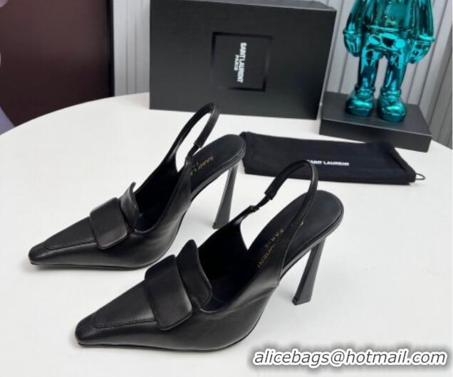 Low Cost Saint Laurent D'ORSAY Slingback Pumps 11cm in Calfskin Leather Black 1226099