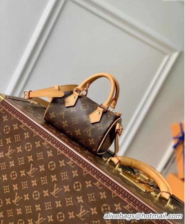 Inexpensive Louis Vuitton Nano Speedy Mini Bag in Classic Monogram Canvas M81085 2025