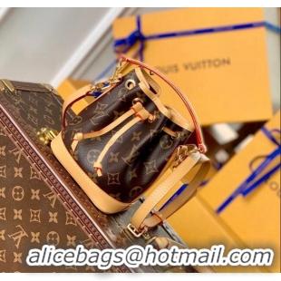 Inexpensive Louis Vuitton Nano Noe Bucket Bag M81266 Monogram Canvas/Nude 2025