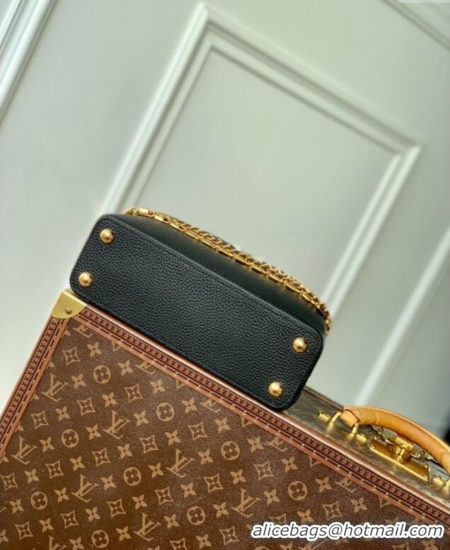 Affordable Price Louis Vuitton Capucines BB Bag in Black Taurillon Leather with Chain M12345 2025