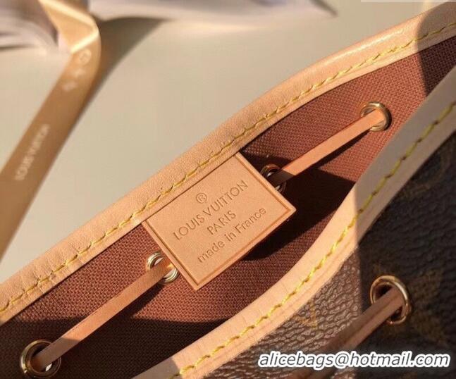 Famous Brand Louis Vuitton Nano Noe Mini Bucket Bag M41346 Monogram Canvas/Nude 2025