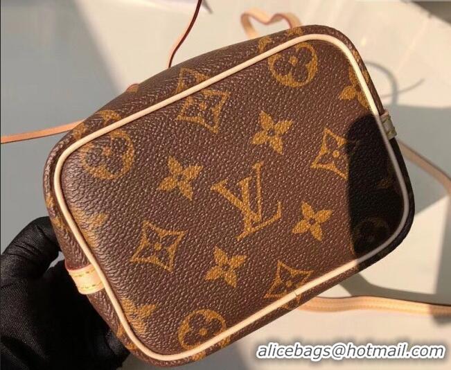 Famous Brand Louis Vuitton Nano Noe Mini Bucket Bag M41346 Monogram Canvas/Nude 2025