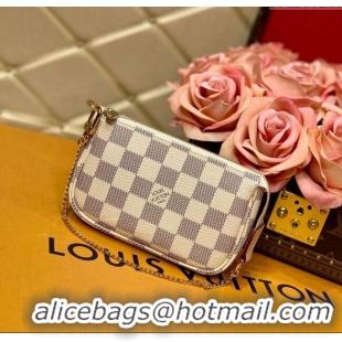 Best Price Louis Vuitton Mini Pochette Accessoires Bag in Damier Azur Canvas N58010 2025