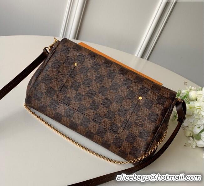 Low Cost Louis Vuitton Pochette Favorite MM Chain Bag Damier Ebene Canvas N41129 2025