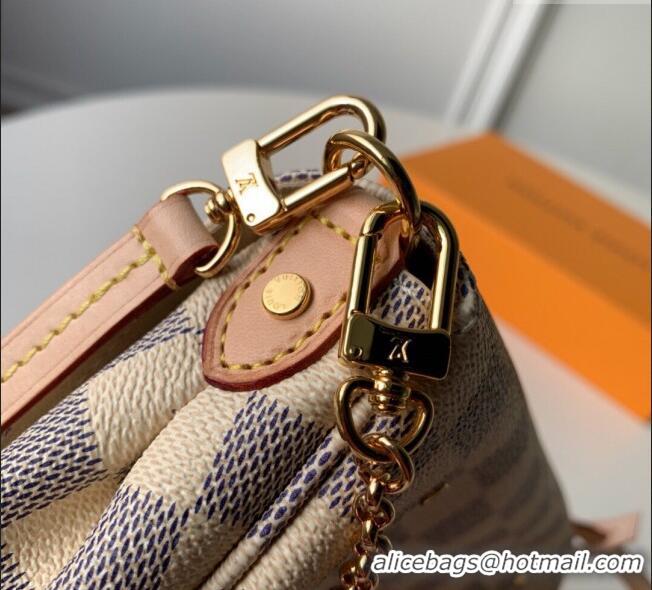 Top Quality Louis Vuitton Pochette Favorite PM Chain Bag Damier Azur Canvas N41277 2025