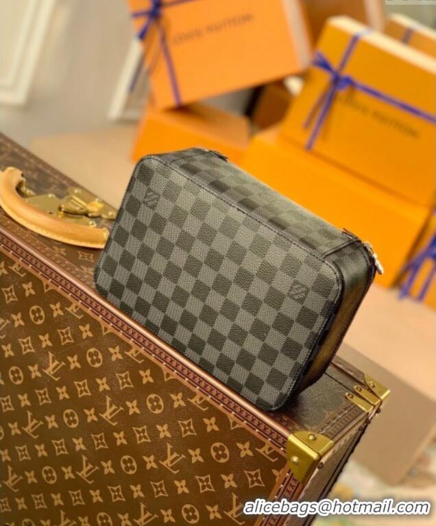 Free Shipping Louis Vuitton Packing Cube MM Travel Organizer N40182 Damier Graphite Canvas 2025