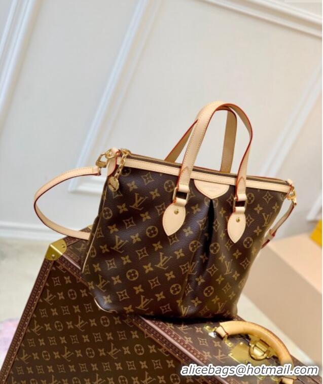 Famous Brand Louis Vuitton Palermo MM Bag in Monogram Canvas M40145 Nude 2025