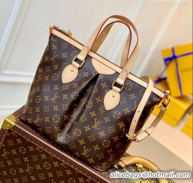 Famous Brand Louis Vuitton Palermo MM Bag in Monogram Canvas M40145 Nude 2025