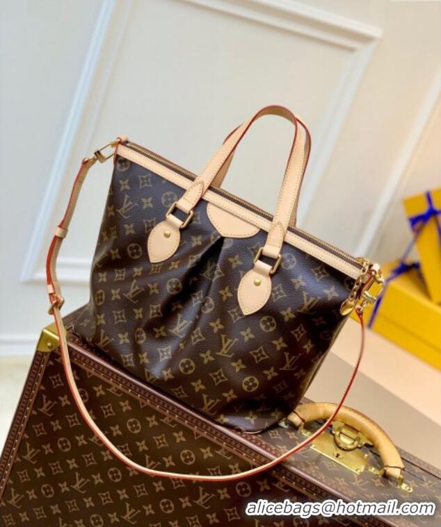 Famous Brand Louis Vuitton Palermo MM Bag in Monogram Canvas M40145 Nude 2025