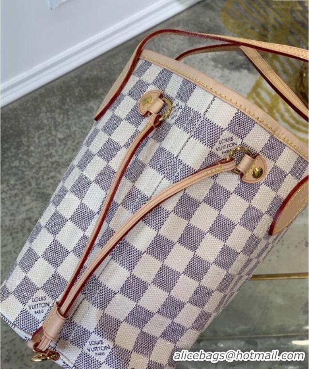 Grade Design Louis Vuitton Neverfull PM Tote Bag N41362 Damier Azur Canvas/Light Beige 2025