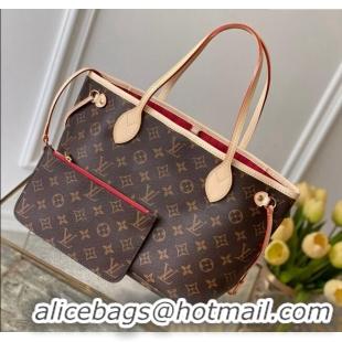 Top Grade Louis Vuitton Neverfull PM Tote Bag M41000 Monogram Canvas/Red 2025