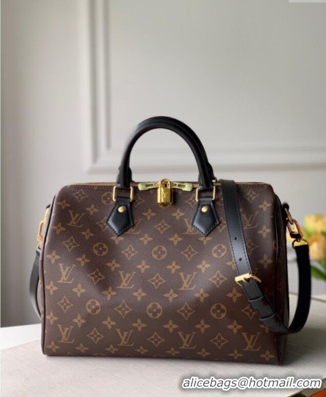 Most Popular Louis Vuitton Speedy Bandouliere 30 Bag Classic Monogram Canvas/Black M48284 2025