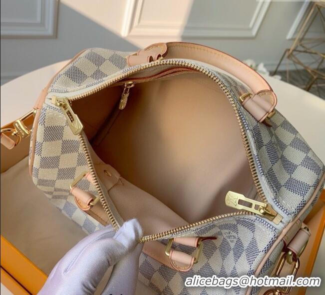 Well Crafted Louis Vuitton Speedy Bandouliere 30 Bag Damier Azur Canvas N41373 2025