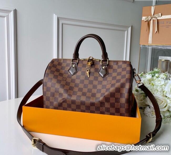 Best Quality Louis Vuitton Speedy Bandouliere 30 Bag Damier Ebene Canvas N41367 2025