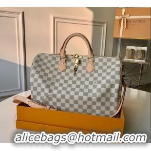 Good Looking Louis Vuitton Speedy Bandouliere 35 Bag Damier Azur Canvas N41372 2025