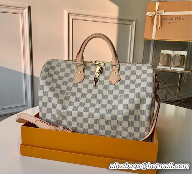 Good Looking Louis Vuitton Speedy Bandouliere 35 Bag Damier Azur Canvas N41372 2025