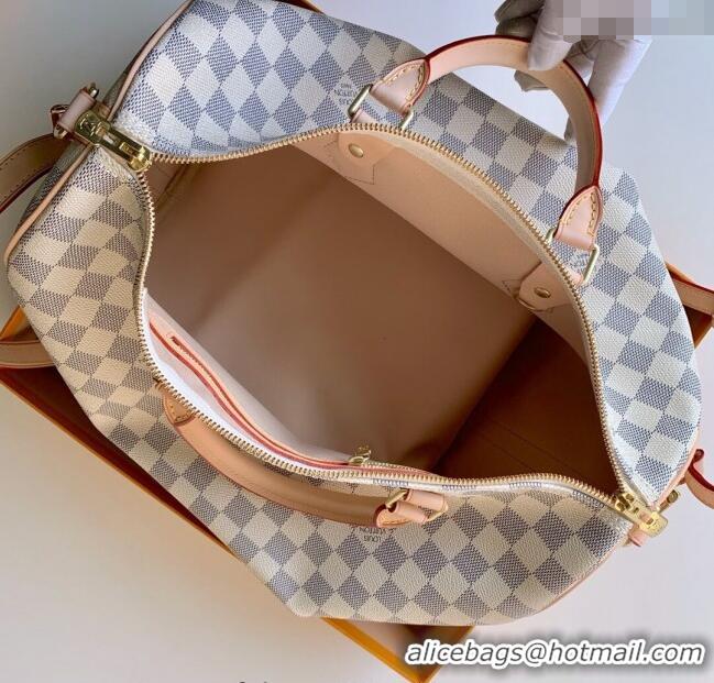 Good Looking Louis Vuitton Speedy Bandouliere 35 Bag Damier Azur Canvas N41372 2025