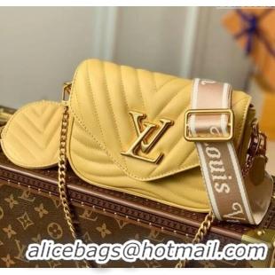 Good Quality Louis Vuitton Multi Pochette New Wave Mini Bag M57942 Light Yellow 2025