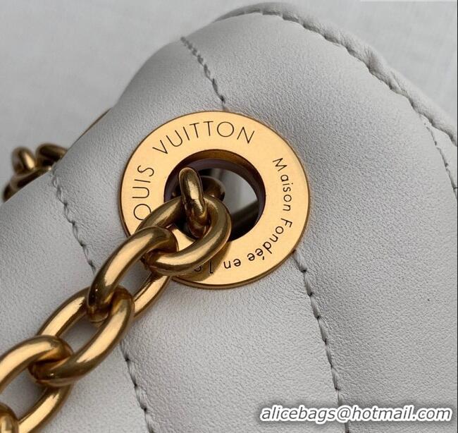 Well Crafted Louis Vuitton LV New Wave Chain Bag in Smooth Leather M58549 Ivory White 2025