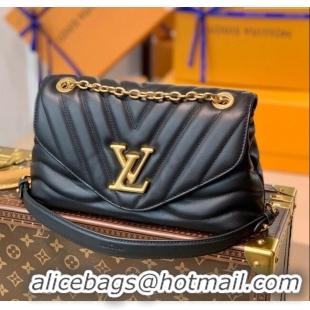 Luxurious Louis Vuitton LV New Wave Chain Bag in Smooth Leather M58552 Black 2025