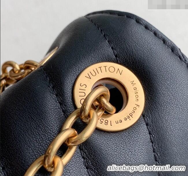 Luxurious Louis Vuitton LV New Wave Chain Bag in Smooth Leather M58552 Black 2025