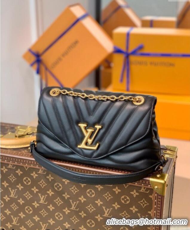 Luxurious Louis Vuitton LV New Wave Chain Bag in Smooth Leather M58552 Black 2025