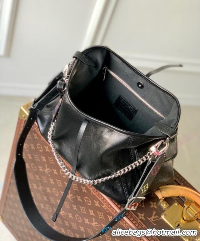 Super Quality Louis Vuitton LV x TM CarryAll Vibe PM Bag in Black Lambskin M13105 2025