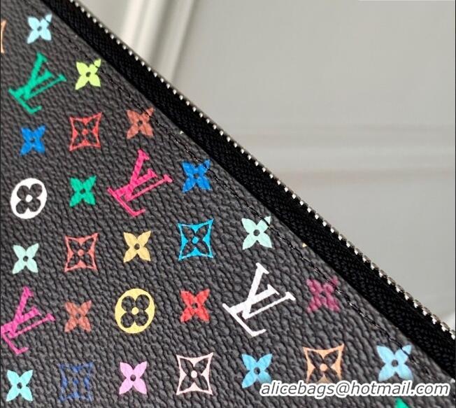 Well Crafted Louis Vuitton LV x TM Clemence Wallet in Monogram Canvas M13408 Multicolored/Black 2025