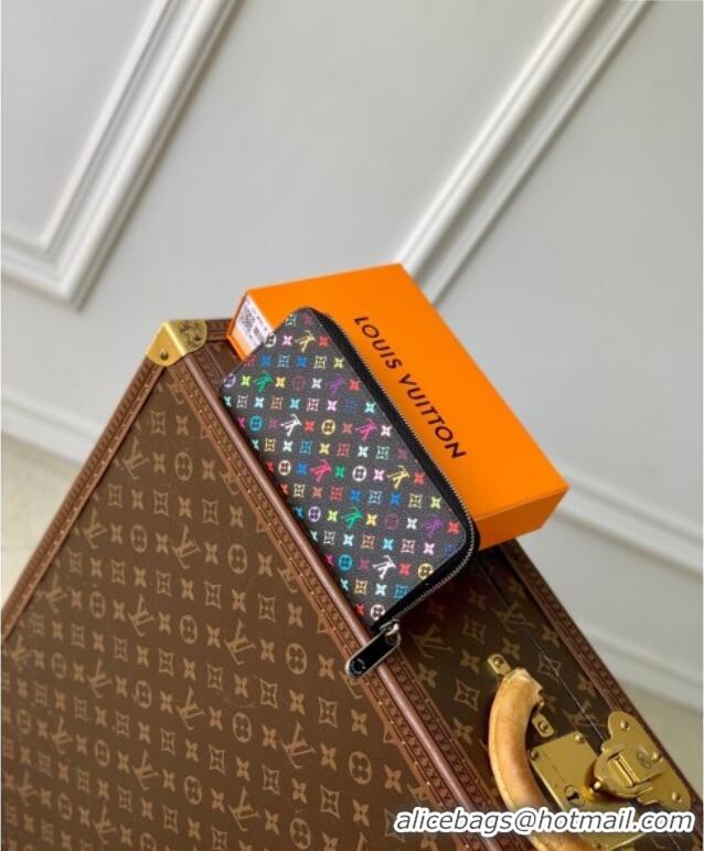 Well Crafted Louis Vuitton LV x TM Clemence Wallet in Monogram Canvas M13408 Multicolored/Black 2025