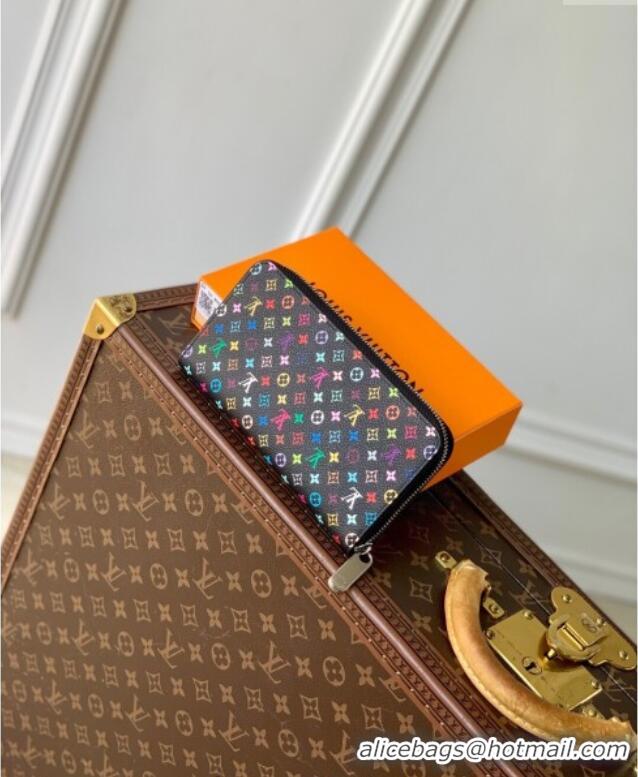 Grade Quality Louis Vuitton LV x TM Zippy Wallet in Monogram Canvas M13992 Multicolored/Black 2025