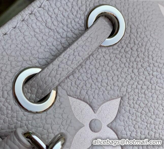 Reasonable Price Louis Vuitton Nano Noe Bucket Bag in Embossed Grained Leather M14224 Brume Grey/White Quartz 2025