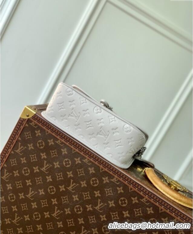 Best Design Louis Vuitton Diane Bag in Embossed Grained Leather M14214 Brume Grey/White Quartz 2025