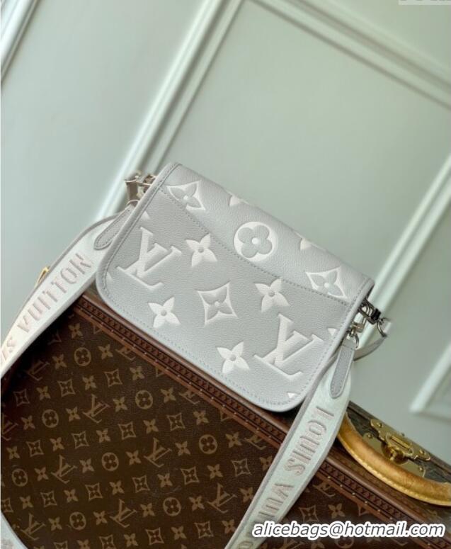 Best Design Louis Vuitton Diane Bag in Embossed Grained Leather M14214 Brume Grey/White Quartz 2025