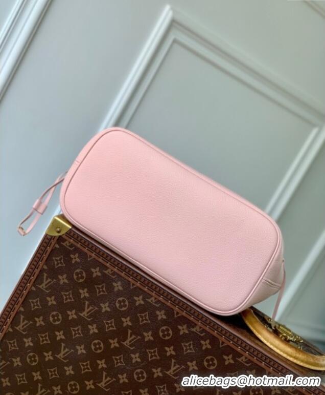 Fashion Discount Louis Vuitton Neverfull MM Tote Bag in Embossed Grained Leather M14210 Rose Pink 2025