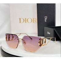 Luxury Cheap Dior 30 Montaigne B3U Sqaure Sunglasses D5116 Purple/Gold 2024