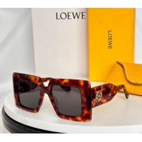 Top Quality Loewe Sqaure Sunglasses with Stripes LW40090 Orange/Grey 2024